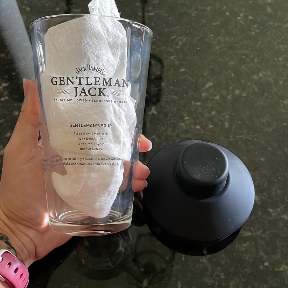 Glass Shaker with Rubber Top
